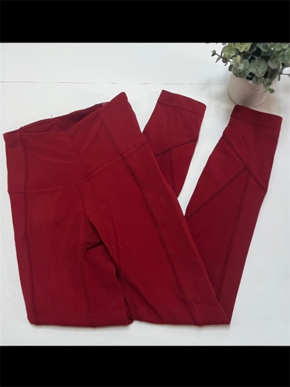 Lululemon Daily Lineup 7/8 Tight 25” Dark Sport Red Size 2